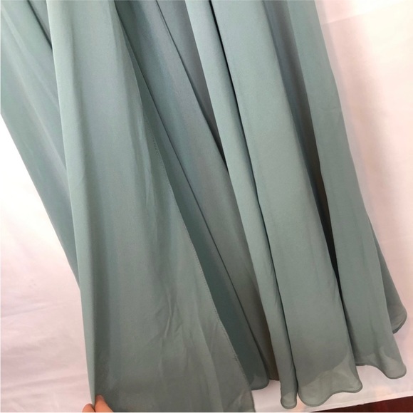 BHLDN light green v-neck maxi dress M - Picture 5 of 11